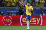 Neymar after scoring against arch rivals Argentina